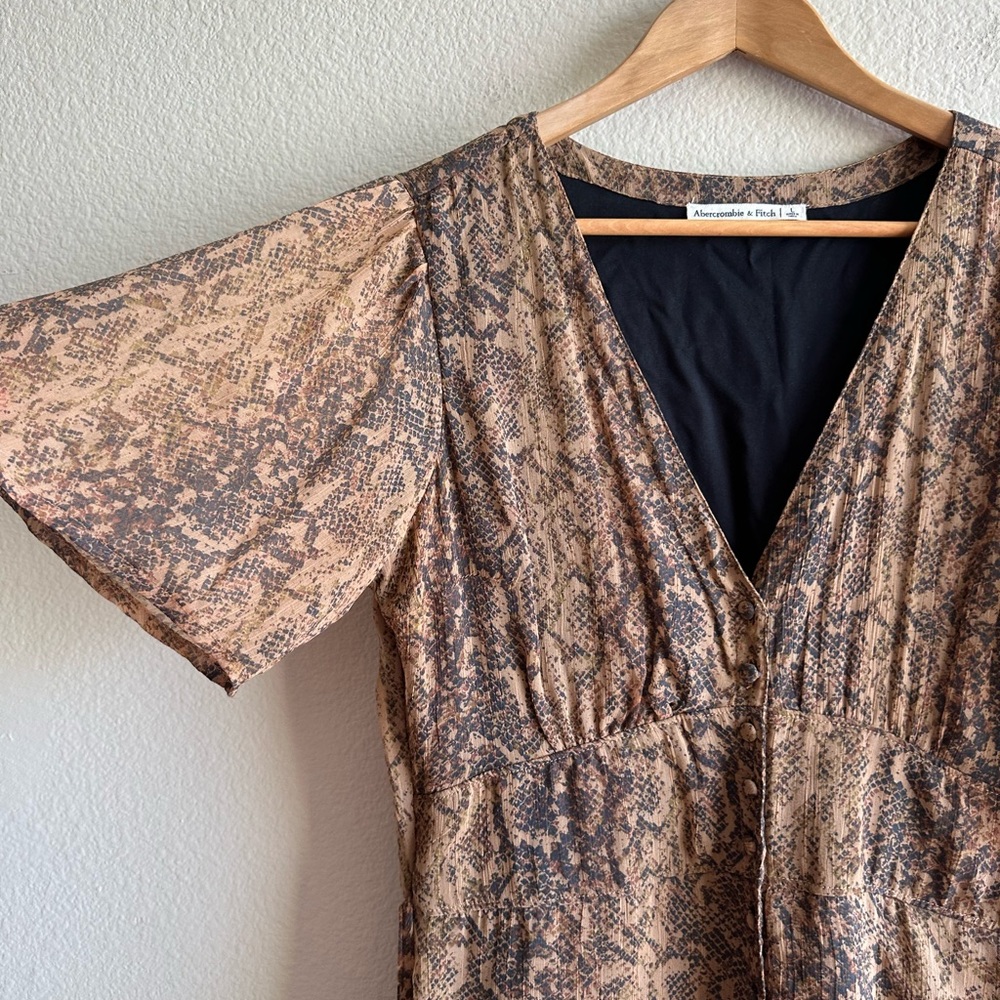 Abercrombie And Fitch Button Down Python Print Dr… - image 5